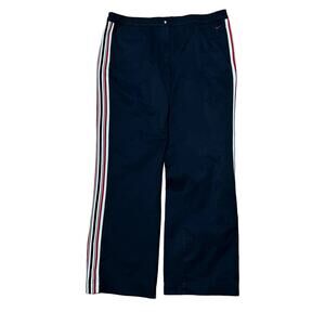 Nike Windbreaker Track Pants Black Nylon Boys Large 12-14 Red White Leg Stripe
